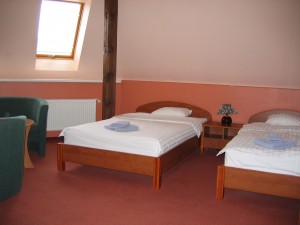Comfort 1 room double and 1 child with city view, an extra bed, and private shower shared toilet